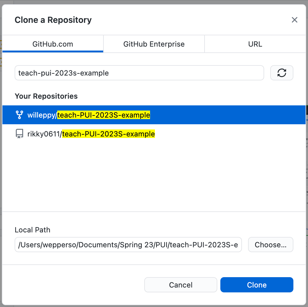 Deploying Homework Assignments on GitHub PUISpr23