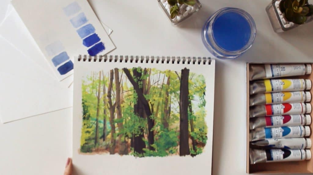 Tinta guache o que é e como usar Curso de Desenho Eu que Desenhei