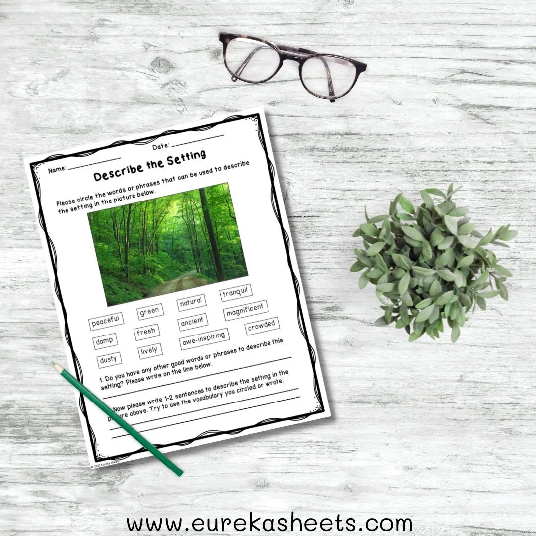 Setting Ideas & Worksheets (Elementary): Free & Differentiated
