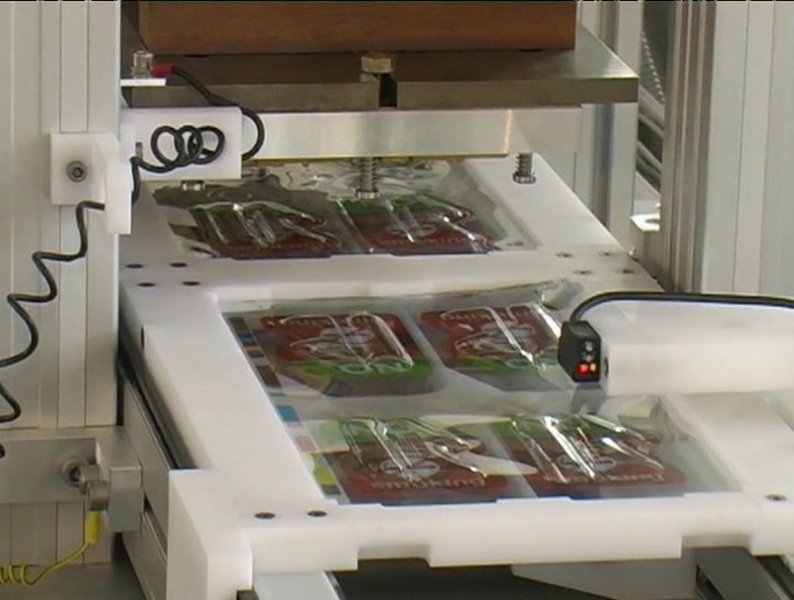 Automatic production line for PVC packages for liquid air fresheners