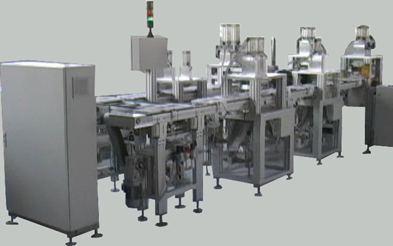 Automatic production line for PVC packages for liquid air fresheners