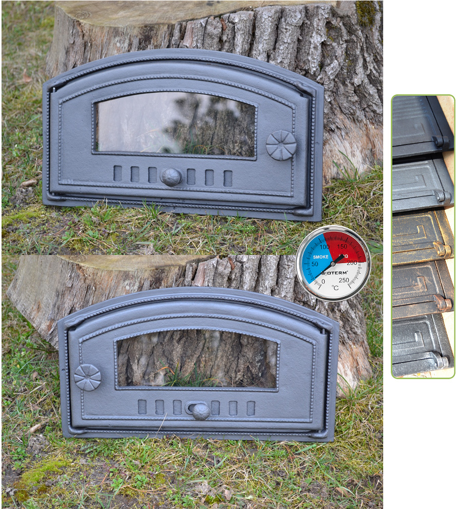 48 x 27cm Cast iron fire door clay / bread oven /outdoor pizza stove