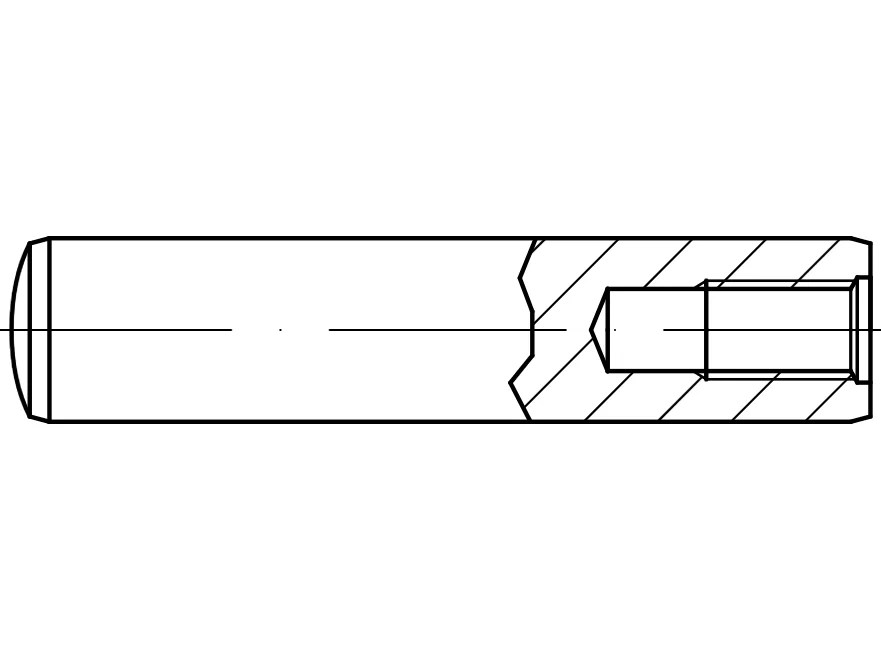 DIN 7979 / ISO 8733 | ISO 8735 / PN 85018 cylindrical studs with thread