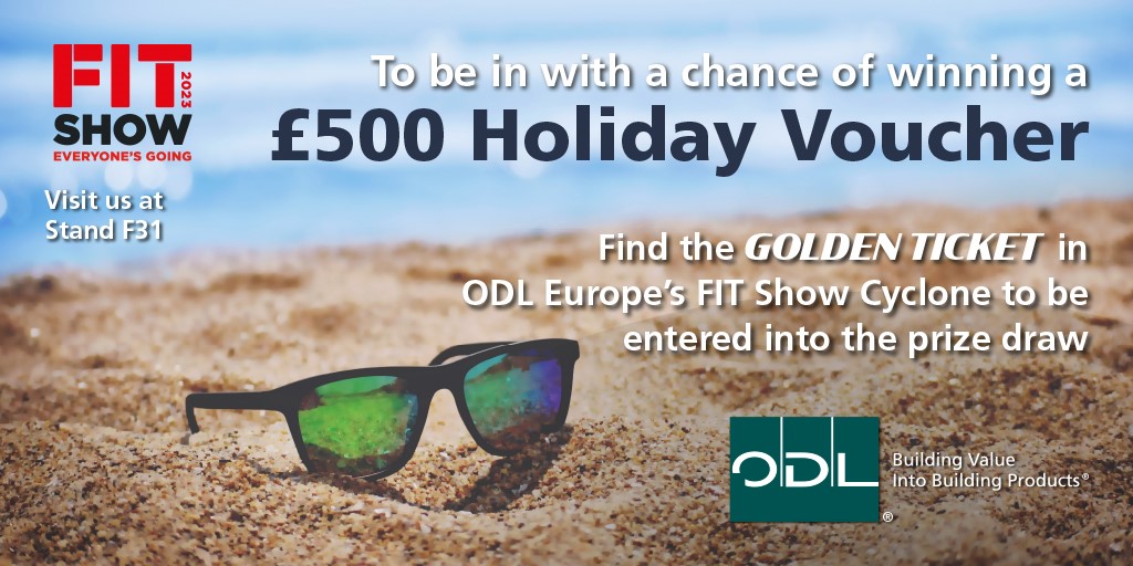 £1000 of holiday vouchers up for grabs on ODL Europe’s FIT stand ODL