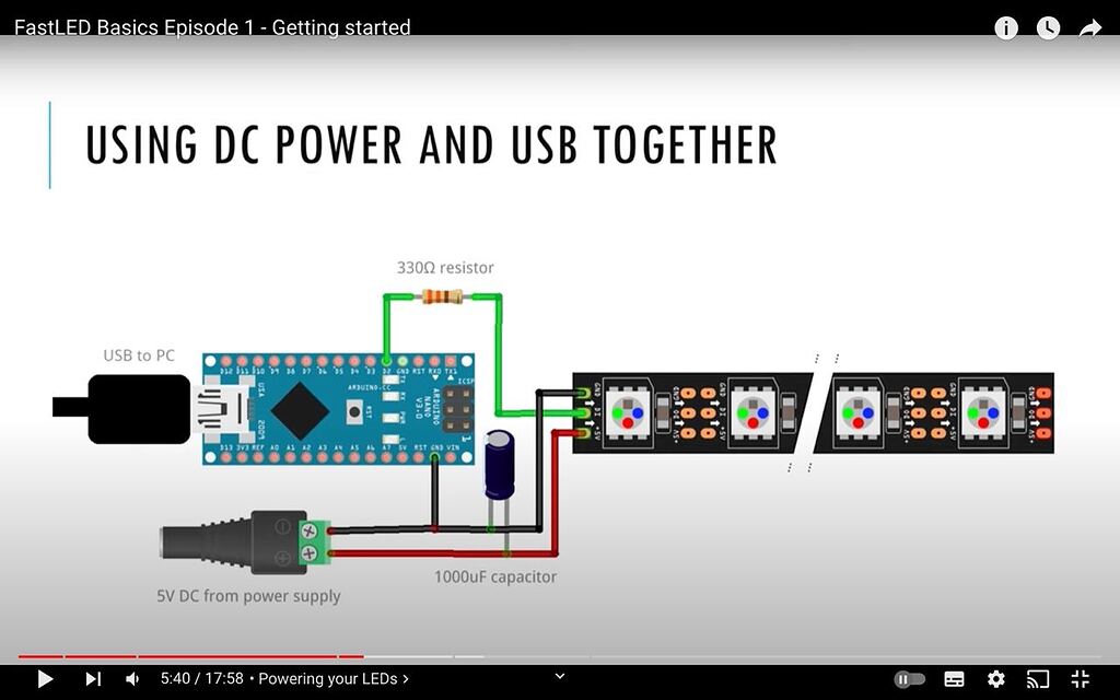 WS2812B LED light strips not working LEDs and Multiplexing Arduino