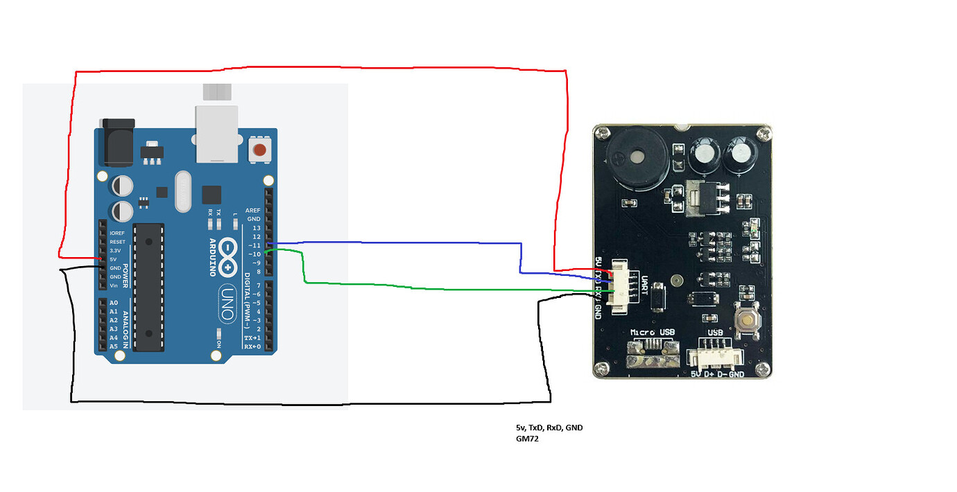 GM72 barcode/qr scanner TTL 232 configuration Project Guidance