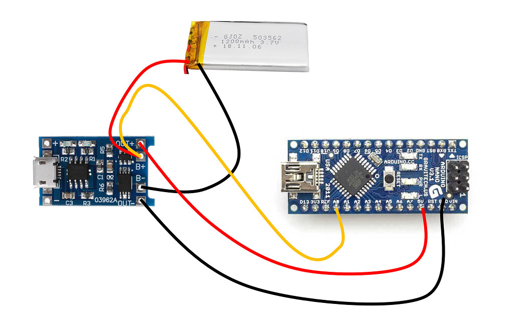 Measuring voltage of own battery General Electronics Arduino Forum