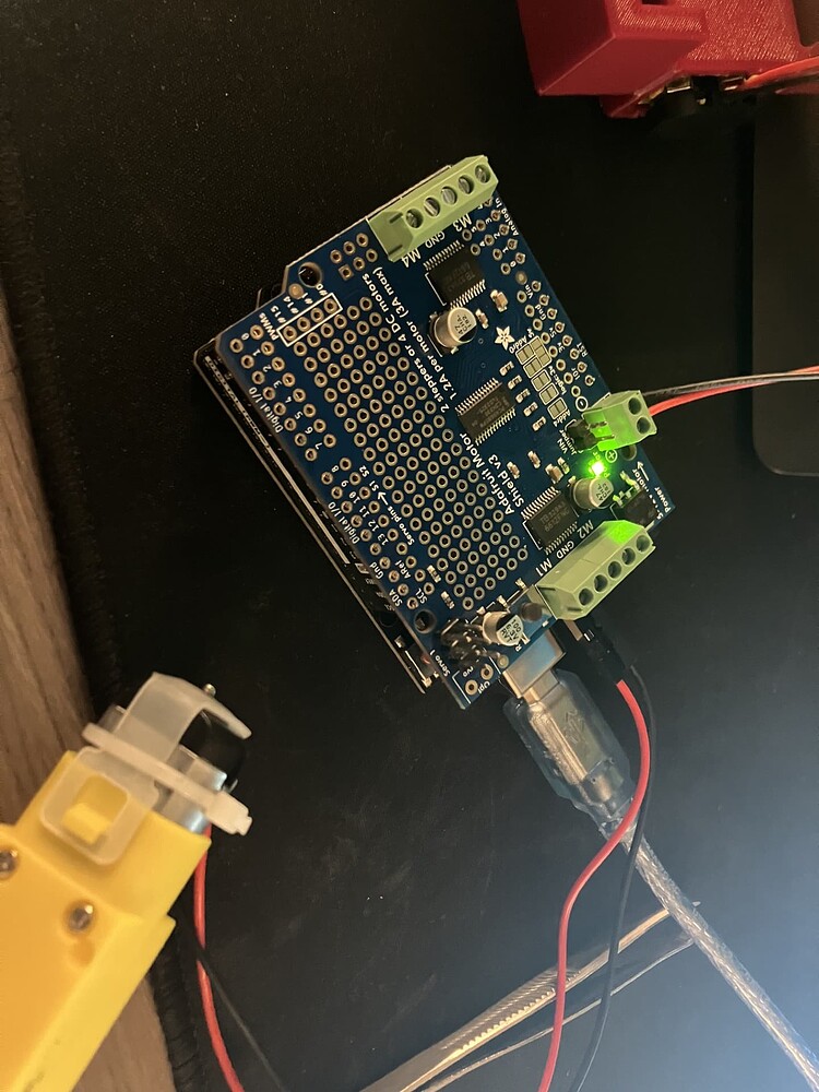 How to attatch adafruit motor shield to arduino (not working) Motors