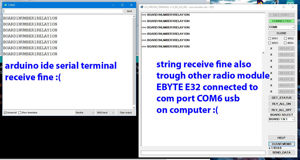 [ SOLVED ] C win10 serial terminal MISSING FIRST BYTE ! Interfacing