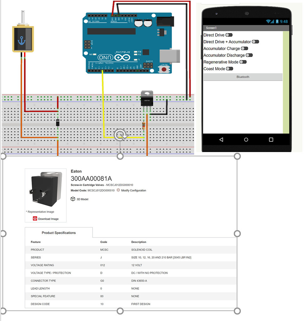 Controlling solenoids with arduino bluetooth and phone Project