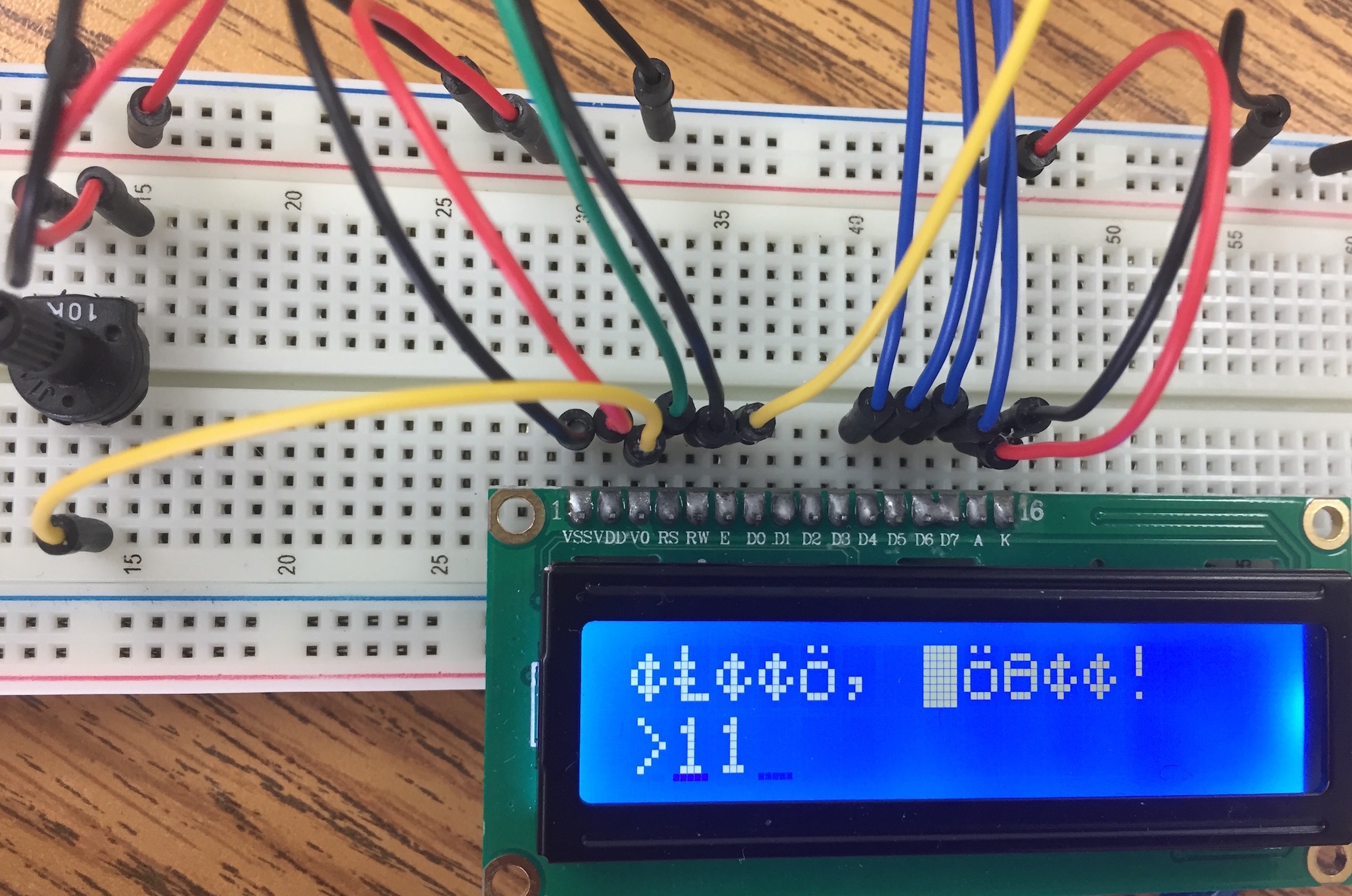 LCD 16x2 showing weird characters, but working Displays Arduino Forum