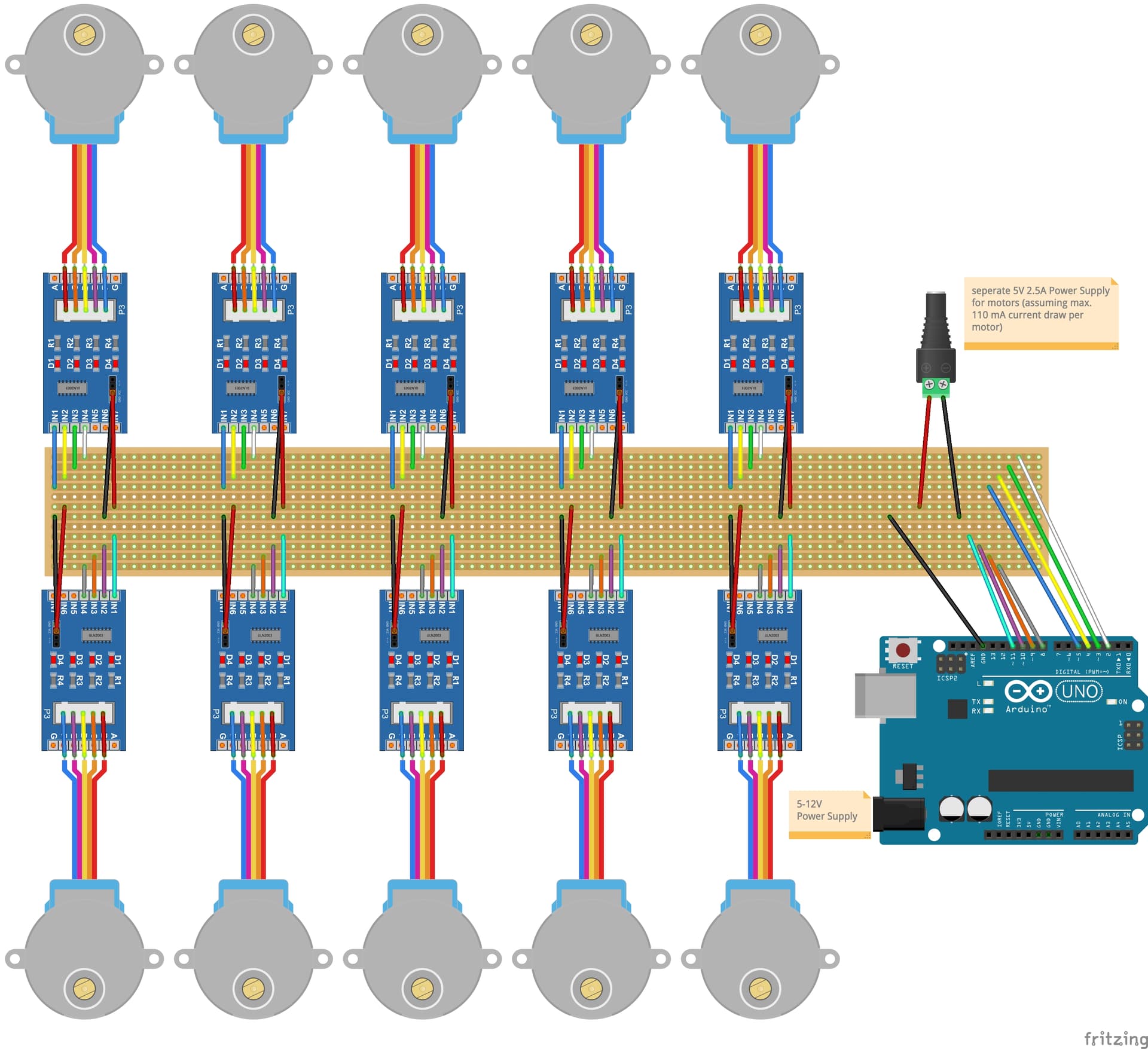Parallel use of multiple synced stepper motors Motors, Mechanics