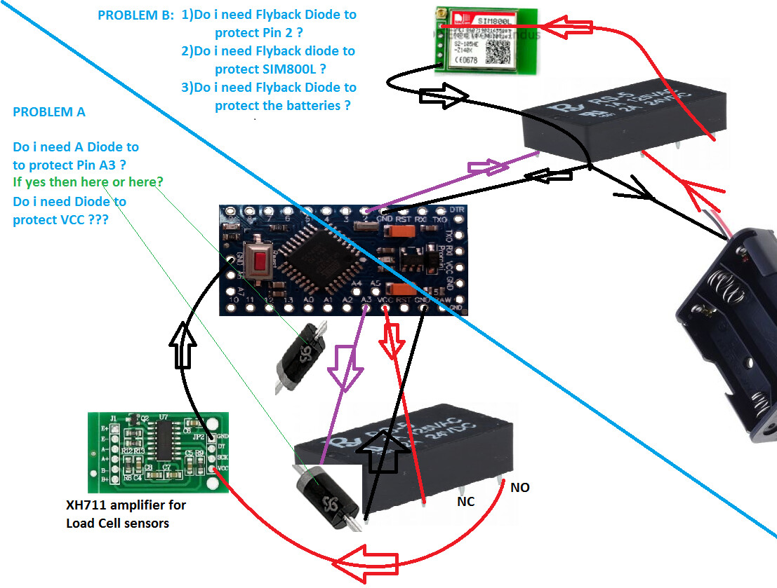 Are flyback diodes needed in my circuit ? General Electronics