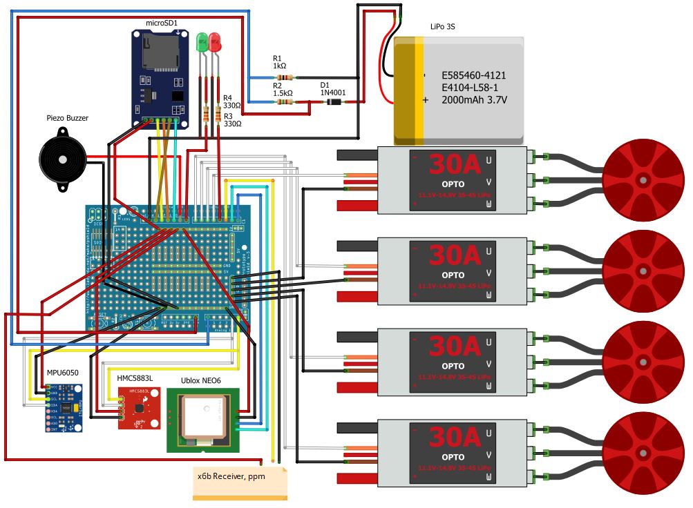 Nano hangup after reveicing RC signal from FlySky FSi6x Project