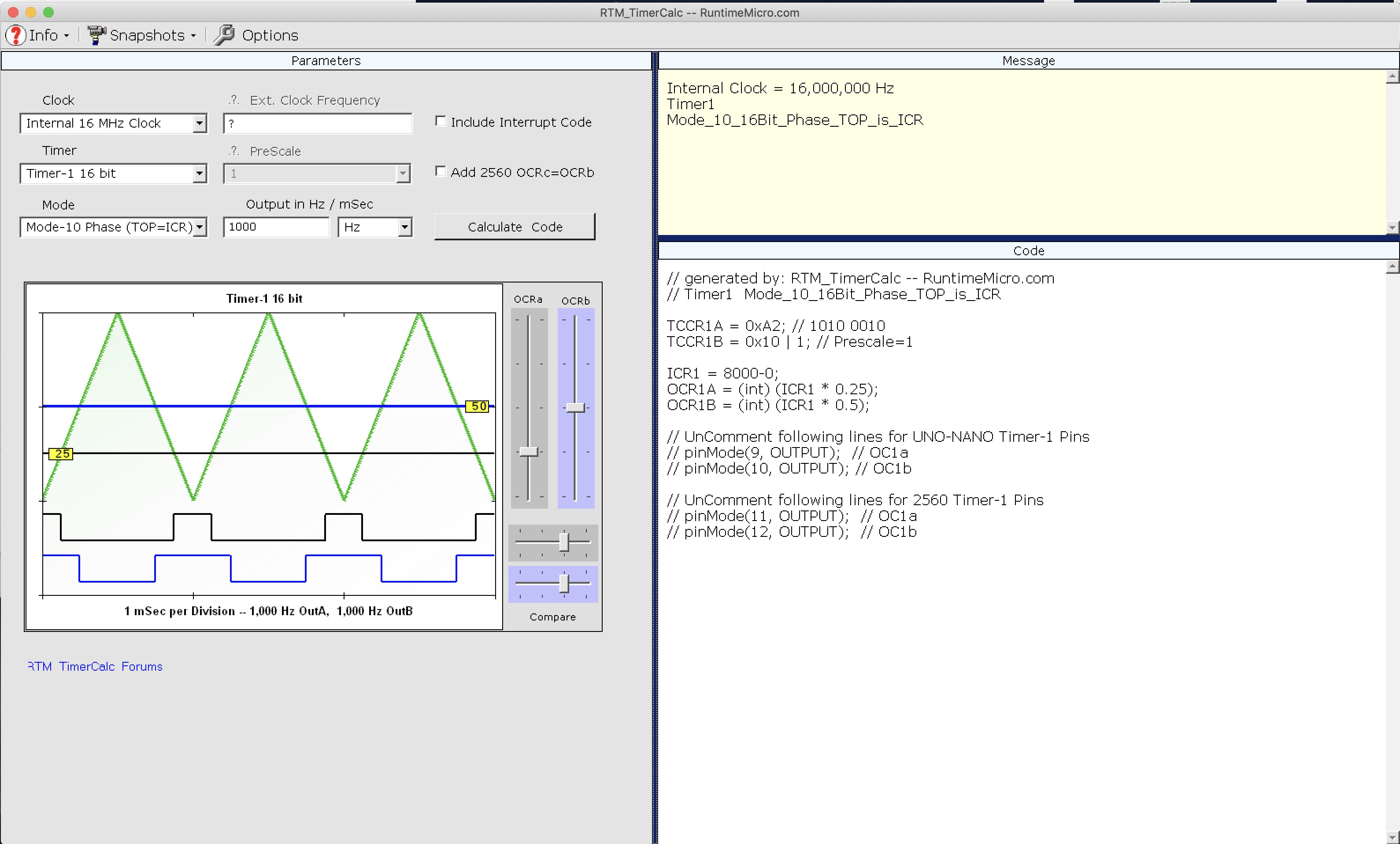 Free App Generates Arduino Timer PWM Interrupt Code See, 57 OFF