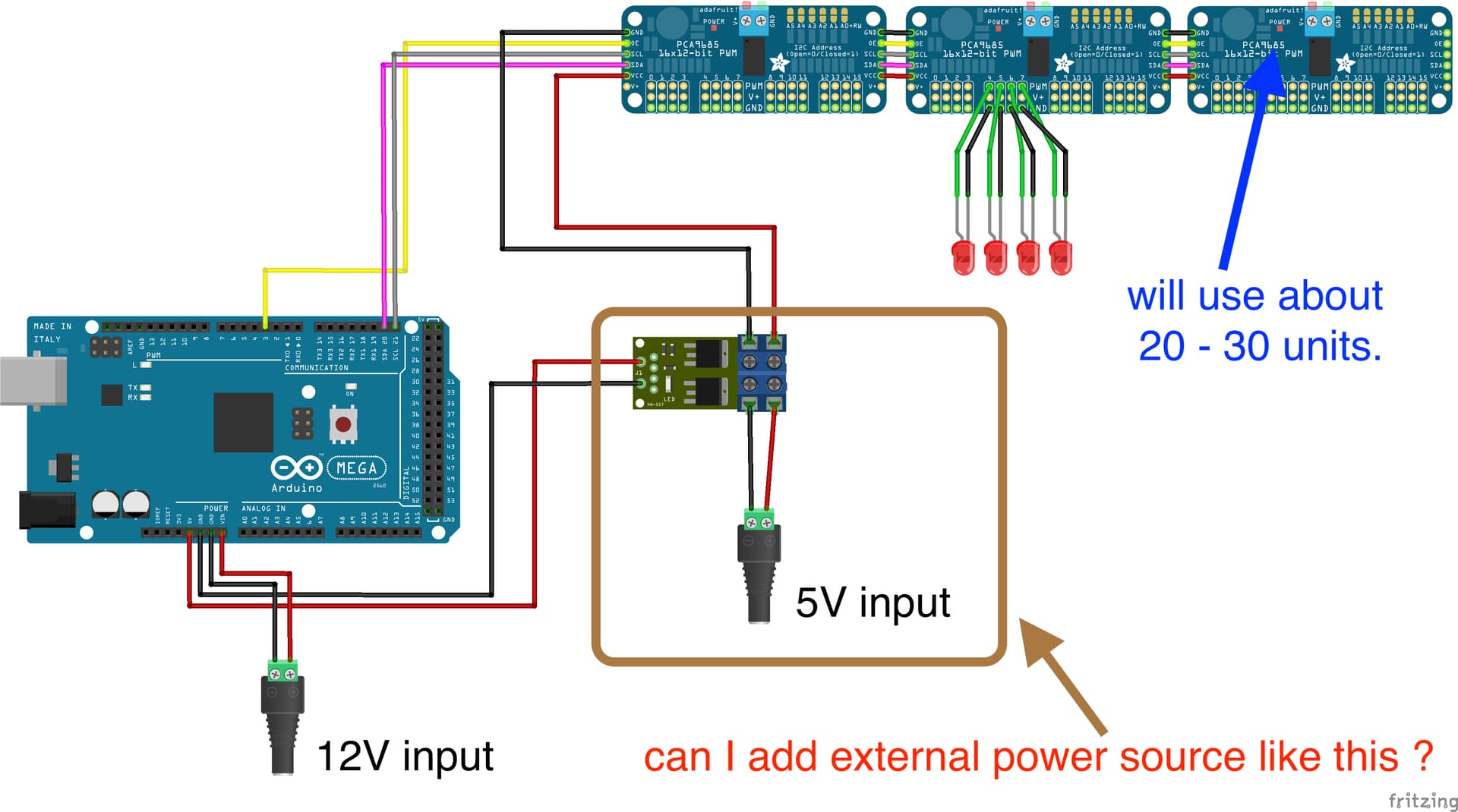 PCA9685 Servo Driver Arduino Circuit Diagram And Code, 52 OFF