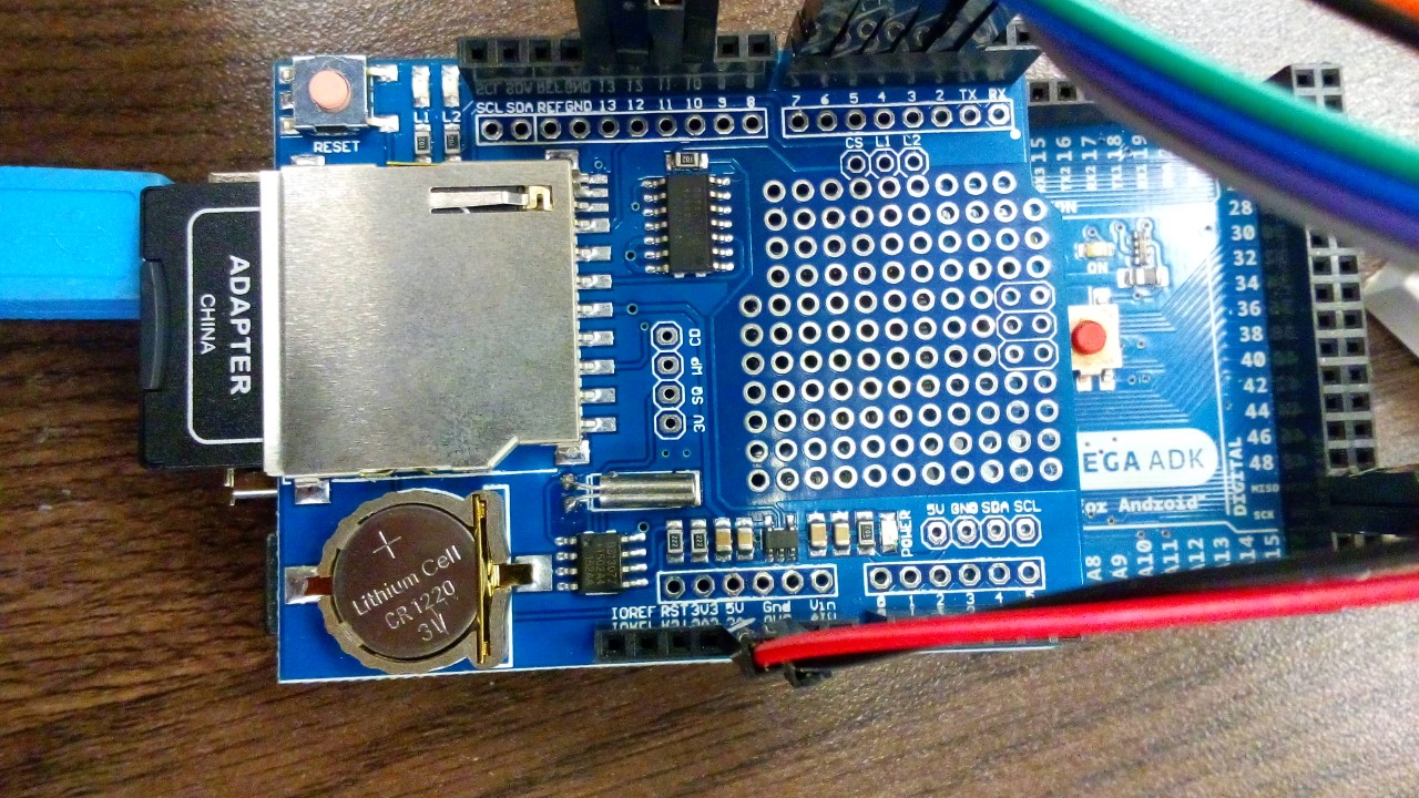 Getting RTC to work with datalogging board and Arduino MEGA Storage