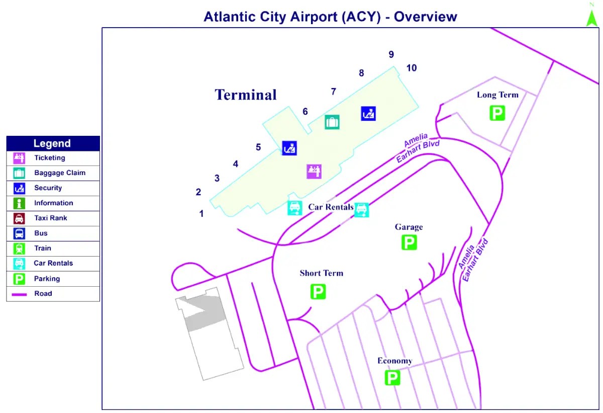 Direct flights from Atlantic City International Airport Europefly