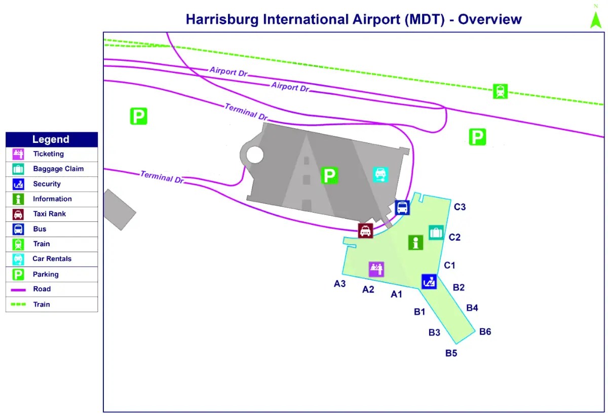 Direct flights from Harrisburg International Airport Europefly