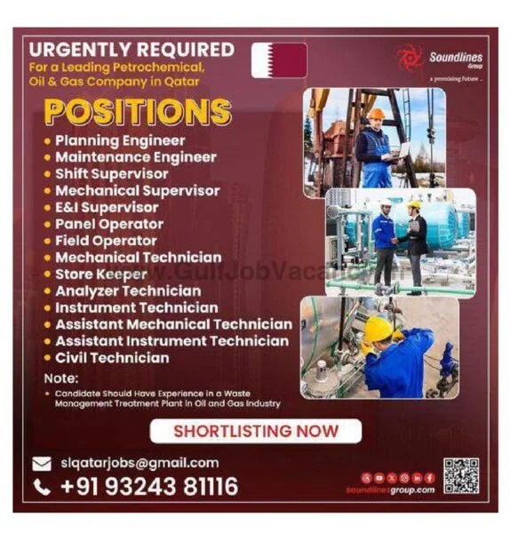 Gulf Job Vacancy Qatar Urgent Requirement