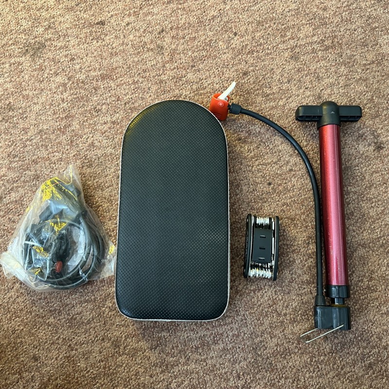 Bicycle Pump,Repair Tool,Lock,Back Seat Cushion