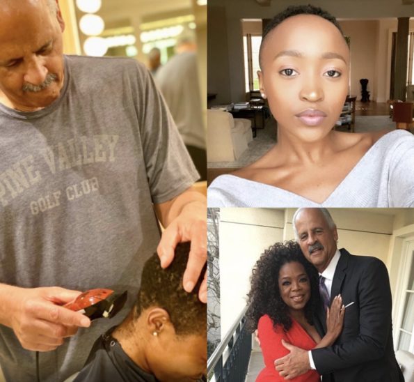 Oprah Laughs As Stedman Gives His First AtHome Haircut to Journalist