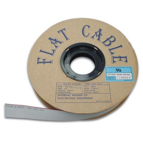Flat cable 50 IDC conductors, gray, 1.27 pitch