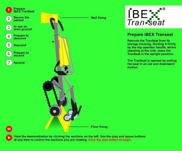 Evac+Chair 700H Demonstration Step by step guide