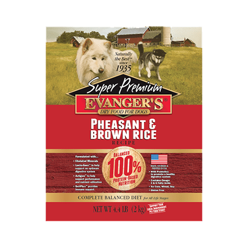 Pheasant & Brown Rice Dry Dog Food 4.4 lb. Evanger's Dog & Cat Food