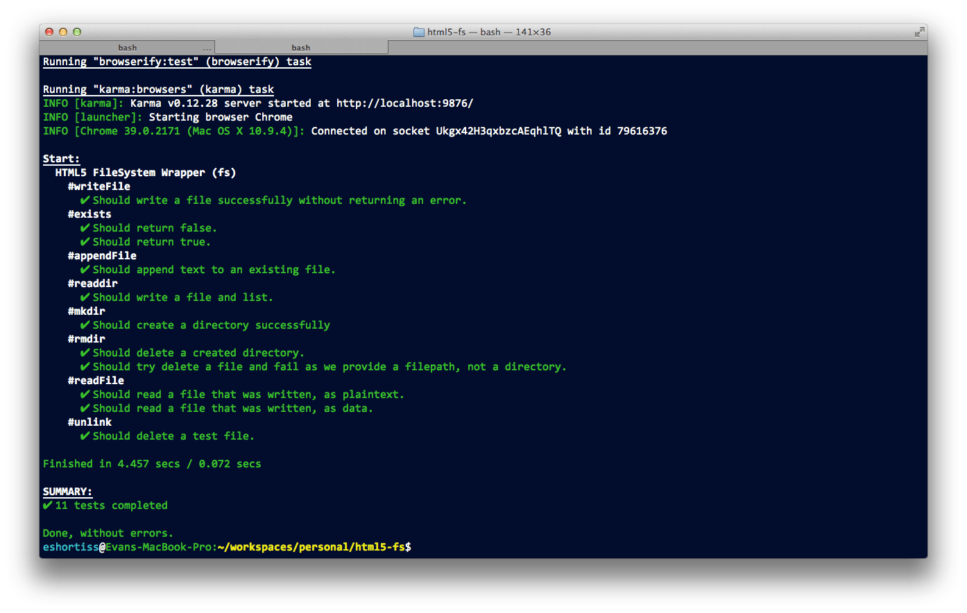 Nodeifying the HTML5/Cordova FileSystem API