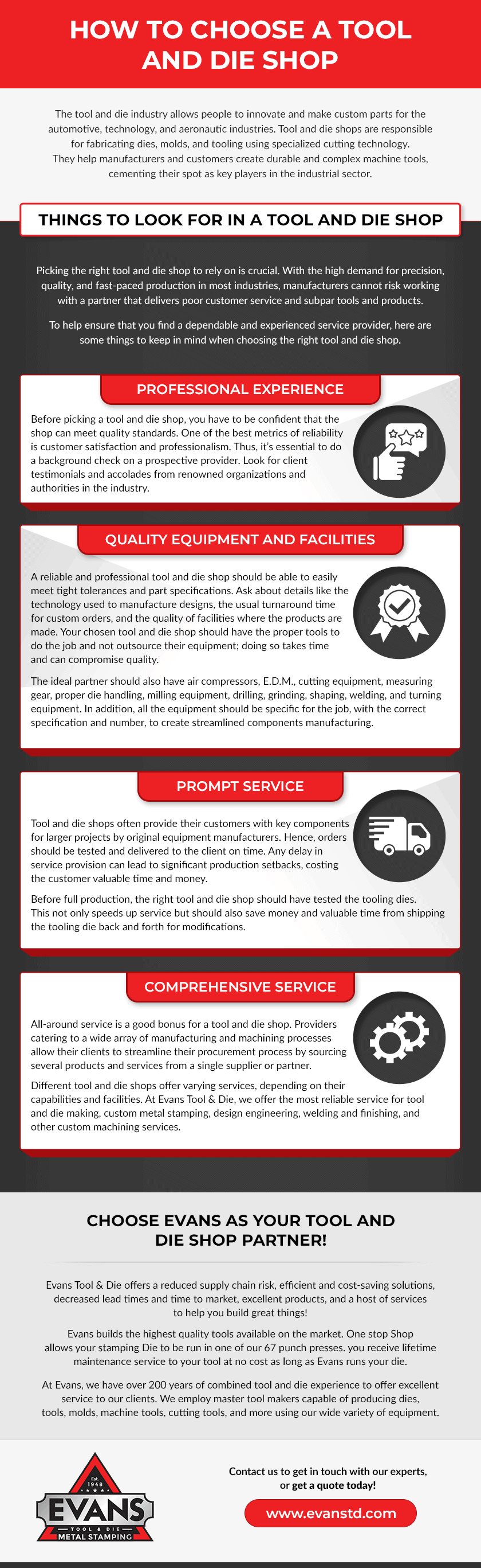 How To Choose a Tool and Die Shop Evans Tool and Die, Inc. and Evans