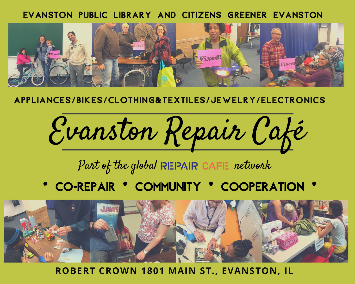 Evanston Illinois And Area Events In April 2023 Evanston Repair Café - Evanston Roundtable