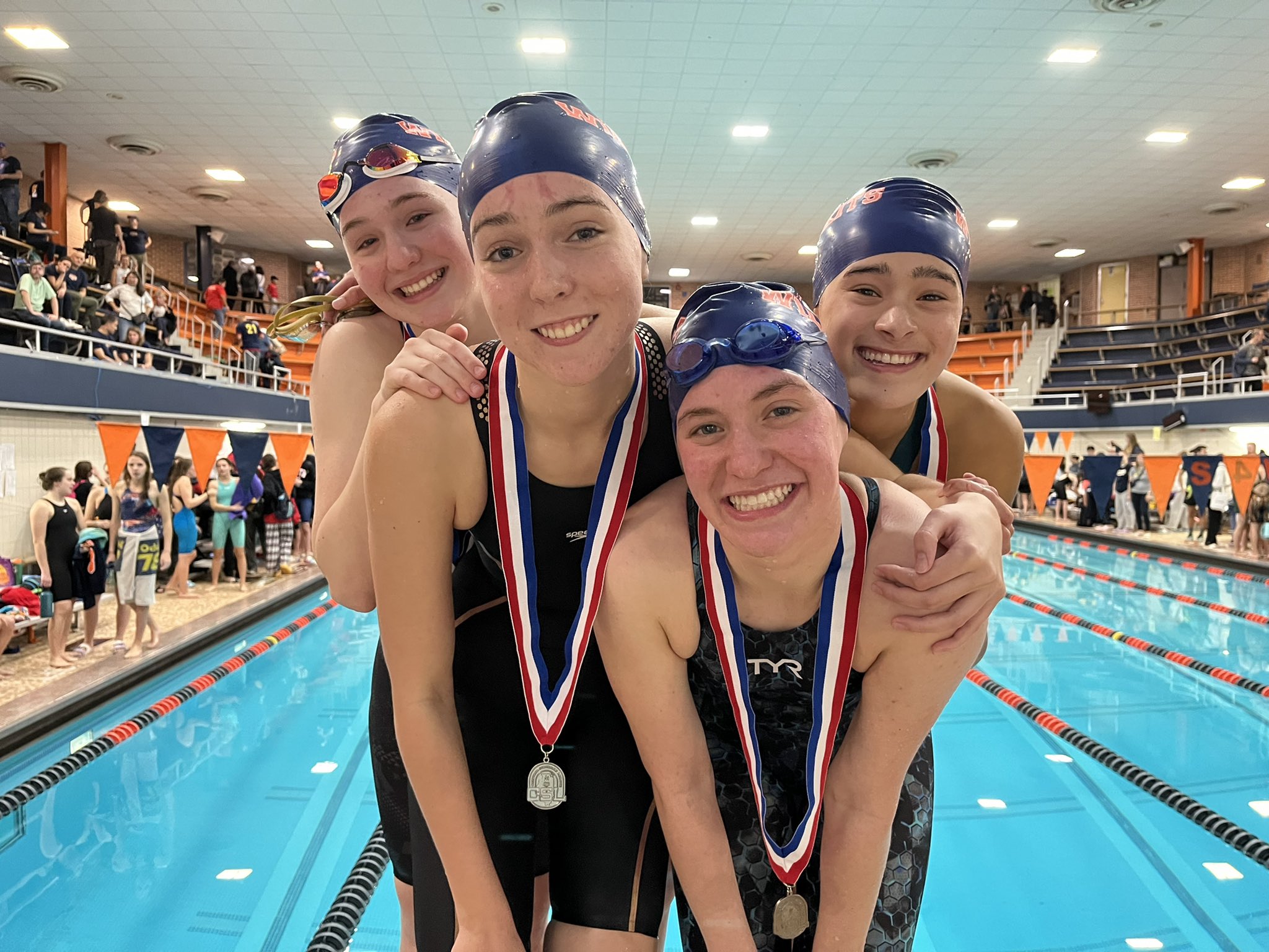 ETHS girls swimming Relays power Kits to second at CSL South meet