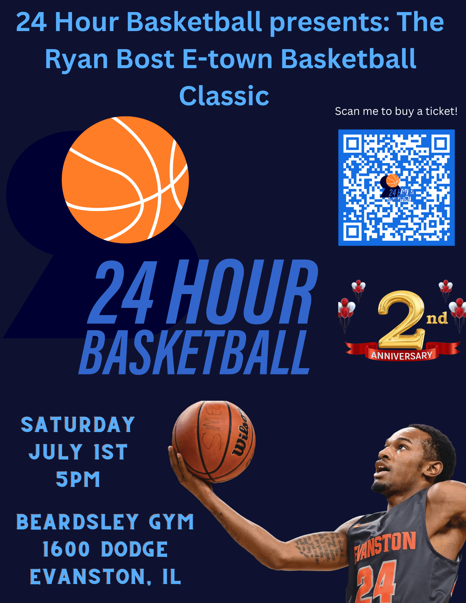 Tickets available for July 1 Ryan Bost ETown Basketball Classic