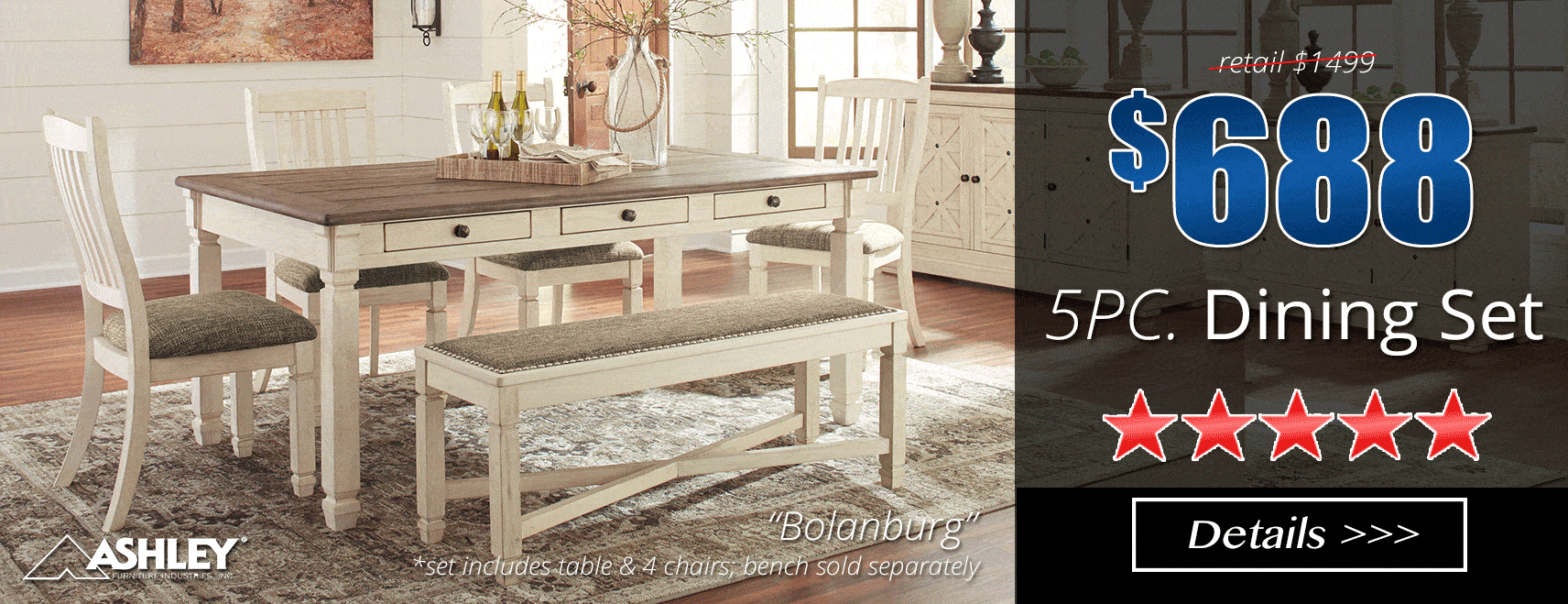 MDDiningSet Evansville Overstock Warehouse