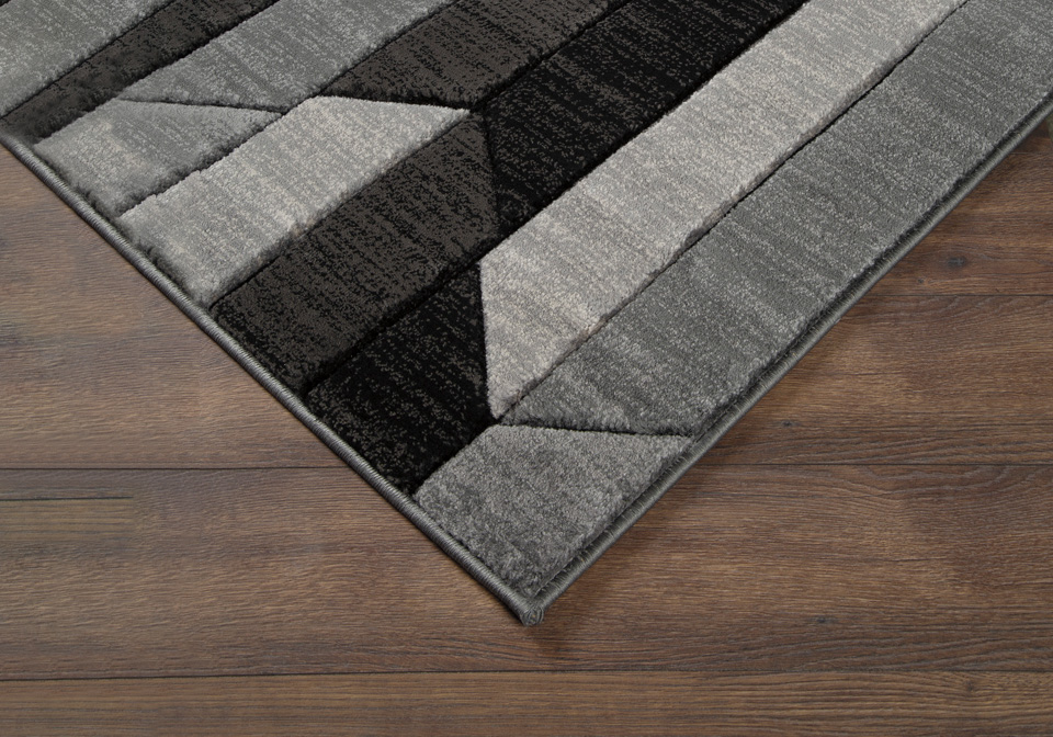 Chayse Black/Gray Medium Rug Evansville Overstock Warehouse