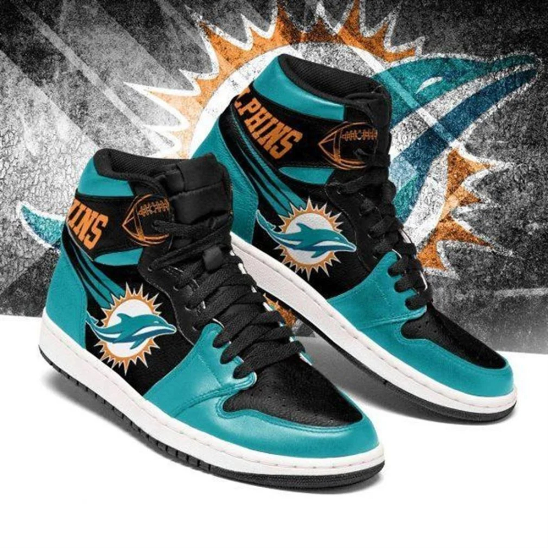 Miami Dolphins Shoes Air Jordan 1 All Over Print V52 On Sale Vascara