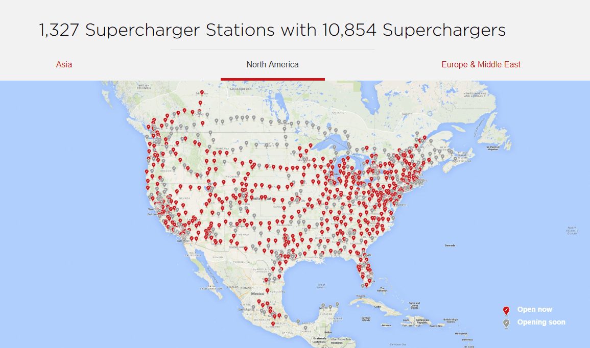99 of US population is within 150 miles of a supercharger, says Tesla