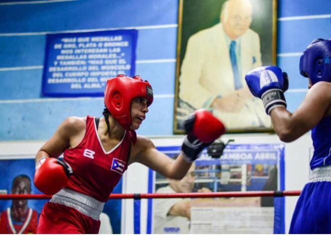 Tatiana Ortíz en combate representando a Puerto Rico (Photo by Tatiana Ortíz)