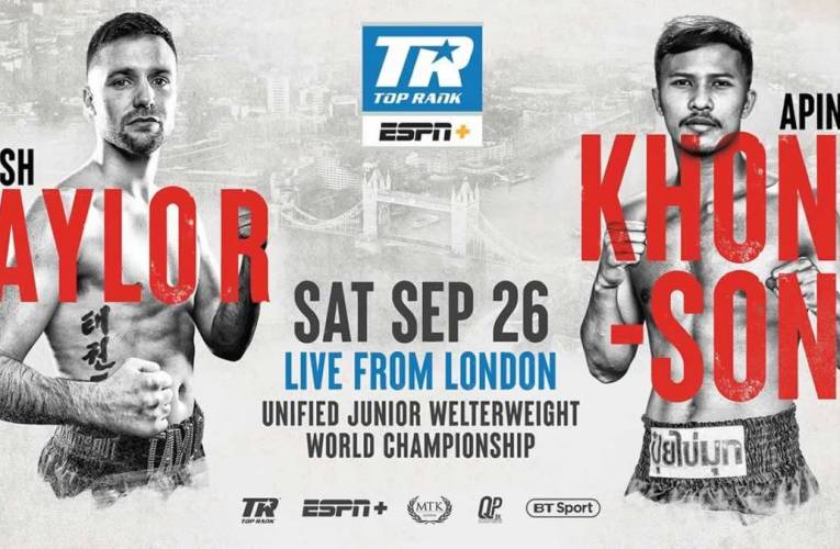 JOSH TAYLOR VS APINUN KHONGSONG ESTE SÁBADO EN ESPN