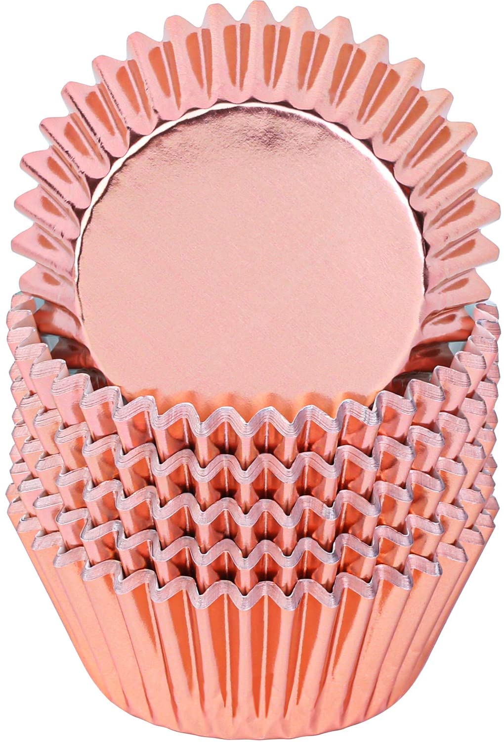50 Rose Gold Foil Mini Cupcake / Petits Fours Baking Cases Evelay