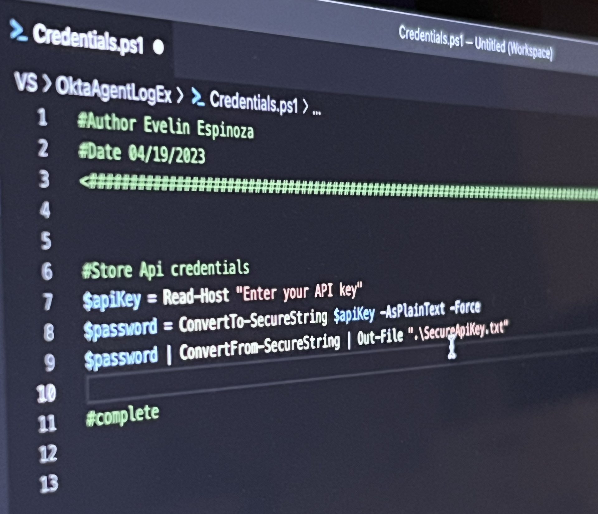 Store API Keys Securely with PowerShell Evelin Espinoza