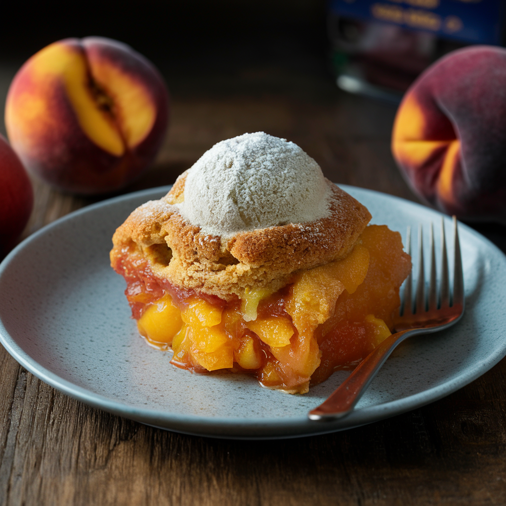 Peach Cobbler Using Cake Mix Easy & Delicious