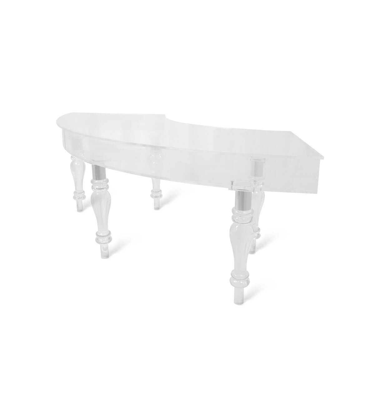 Acrylic Apollo Quarter Acrylic Dining Table in Dubai [RENTAL]