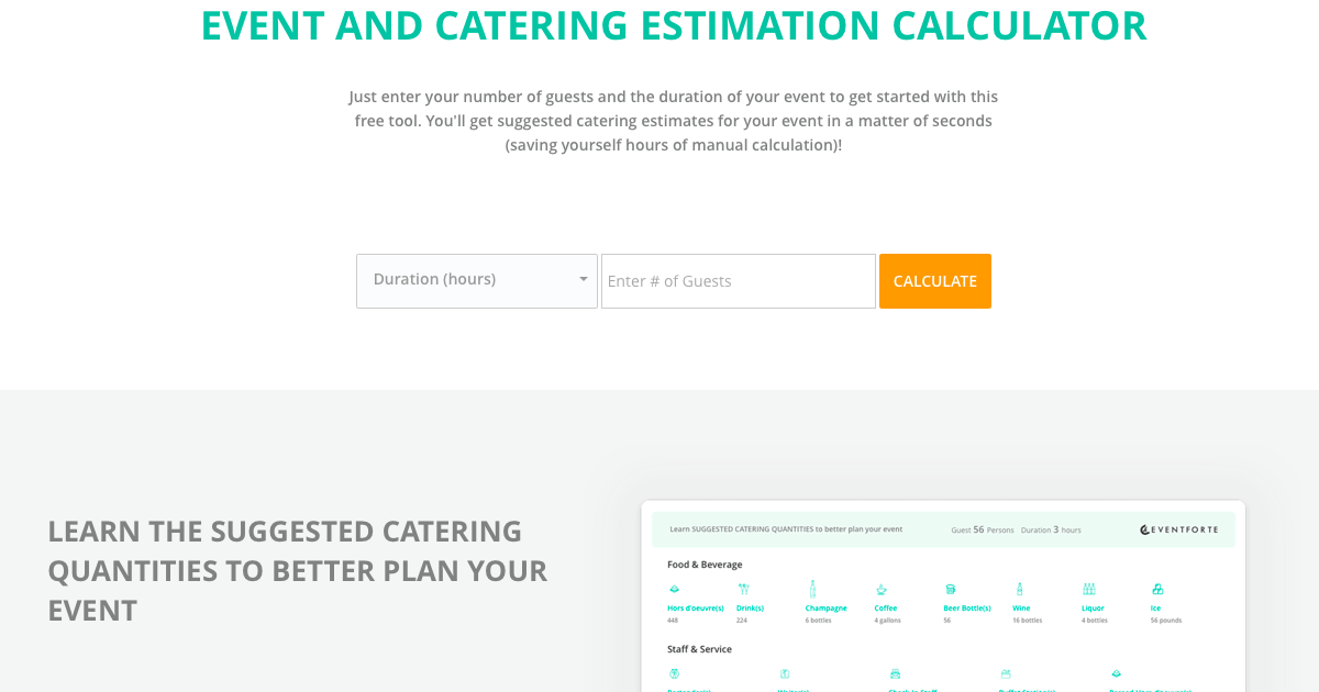 The 1 Free Tool For Event & Catering Estimation