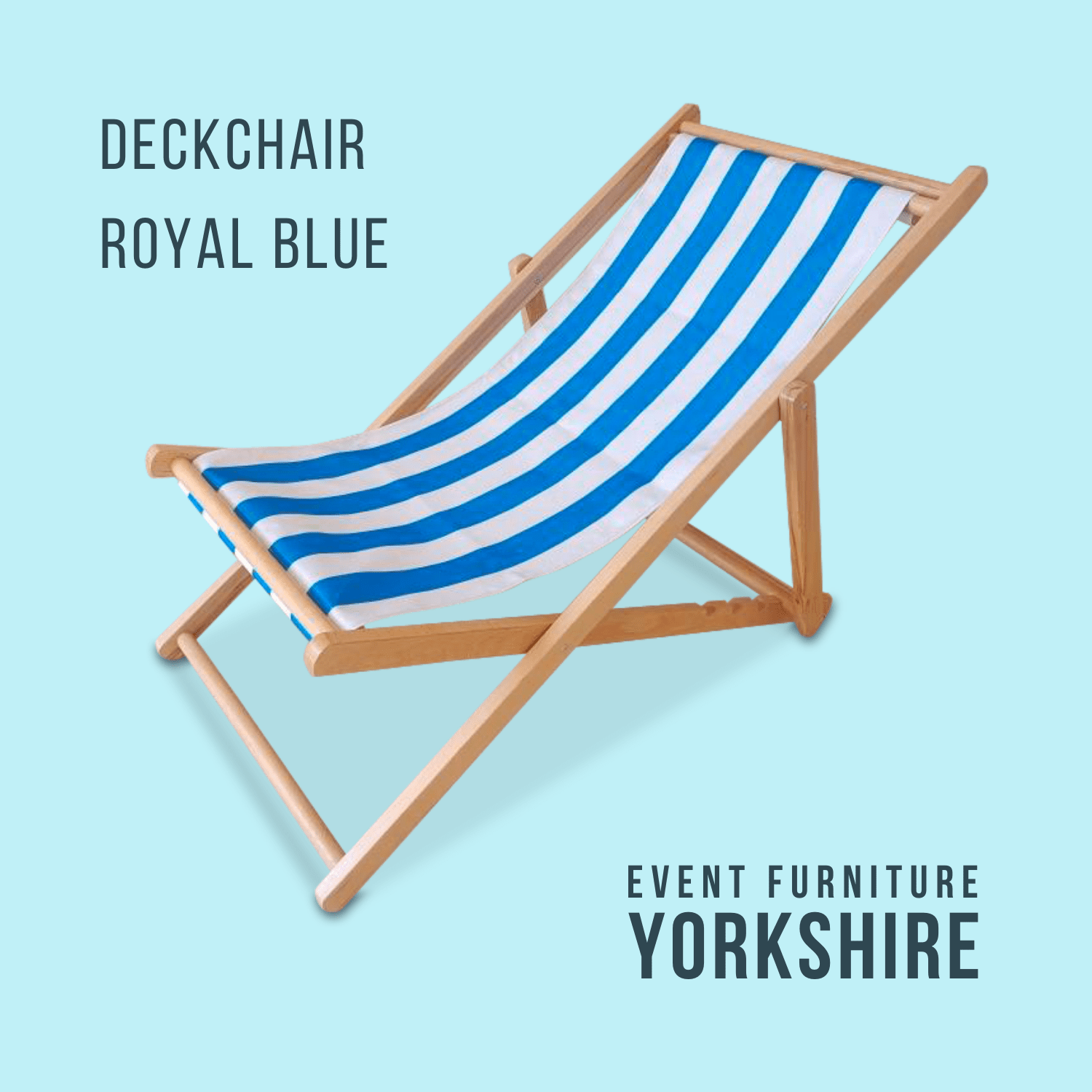 Striped Traditional Wooden Deckchair Event Furniture Hire Yorkshire