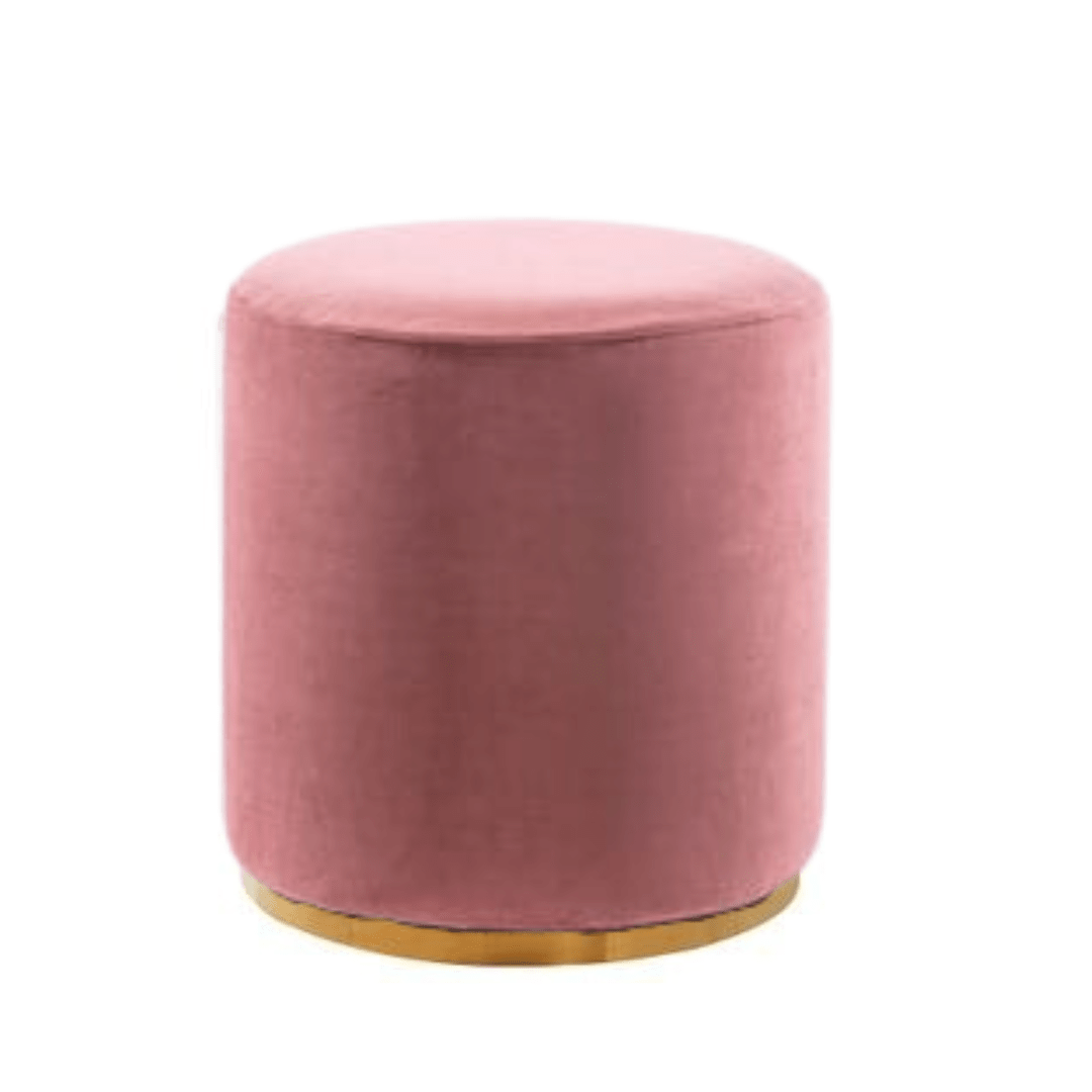 Pink Velvet Ottoman Stool Hire Event Hire Co