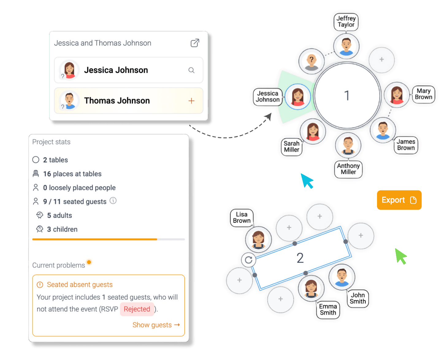 Eventioo Wedding Table Planner Tool