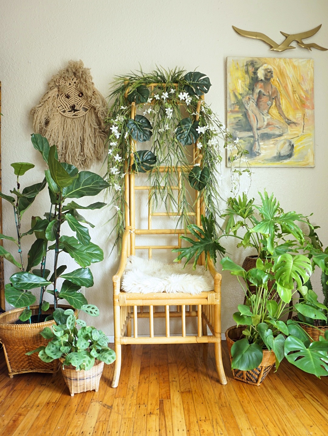 Bamboo Throne Hall Tree Chair Eventlyst