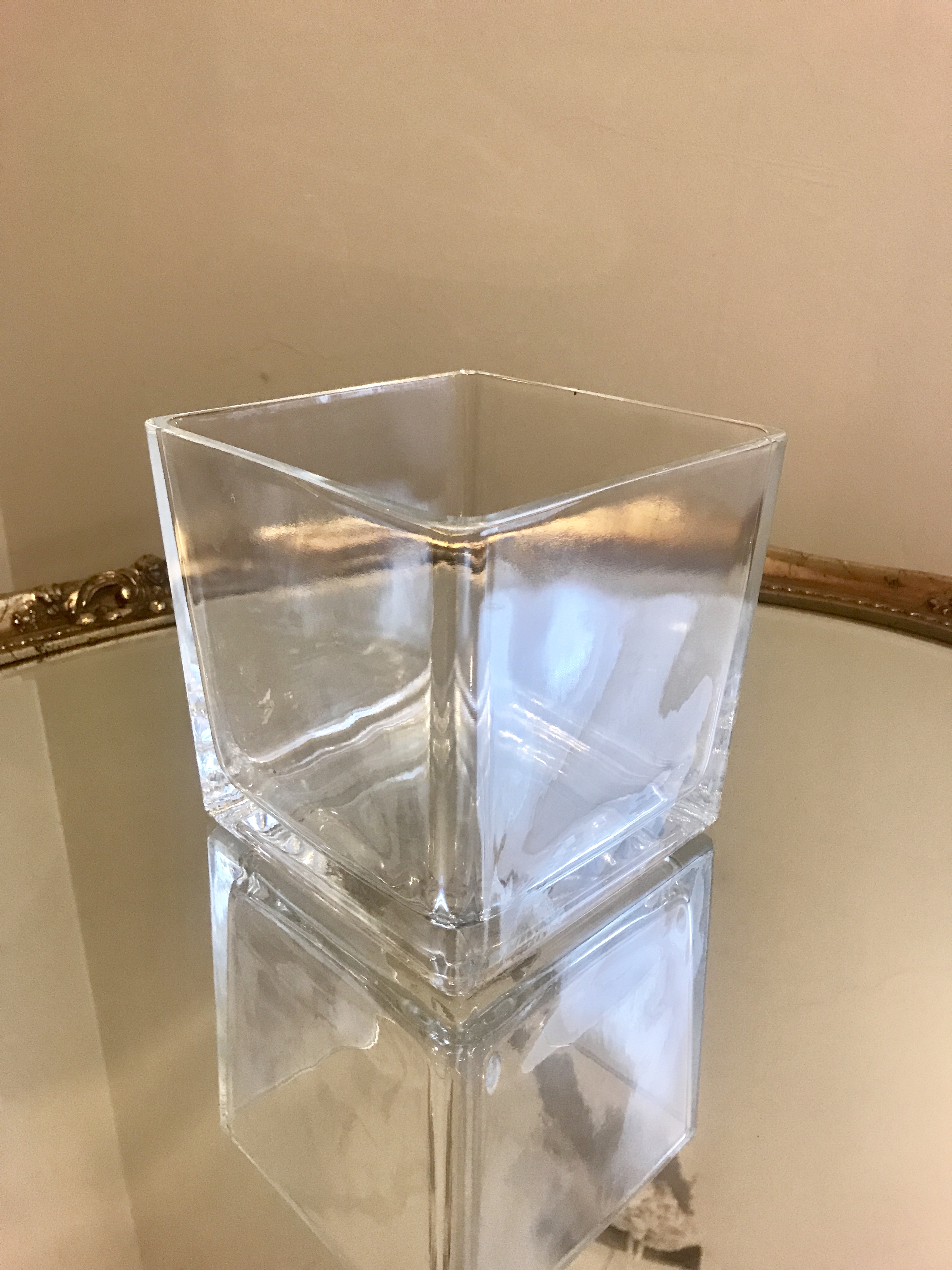 6" Square Glass Vases Eventlyst